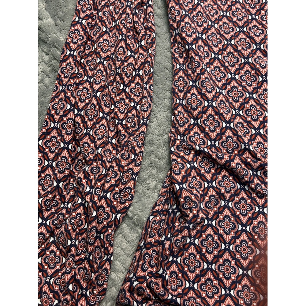 Boden Boho Peplum Blouse Floral Geometric V Neck Long‎ Sleeve Size 10 - Picture 6 of 8